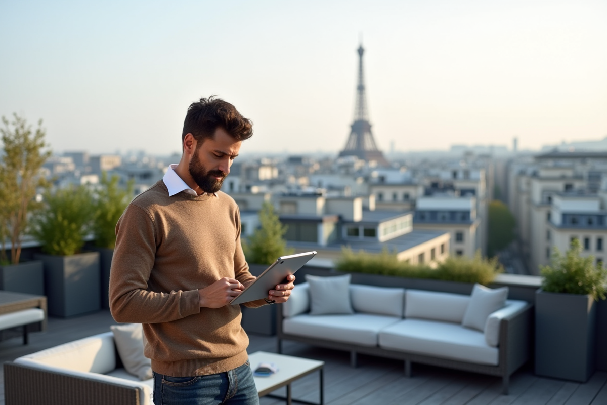 Jeune homme regardant son portefeuille d