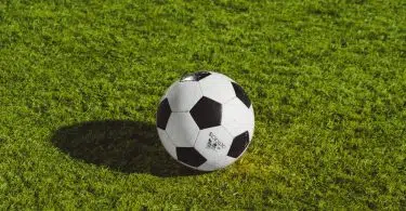 Un ballon de football sur du gazon
