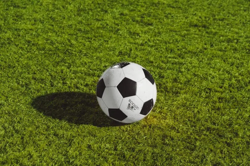 Un ballon de football sur du gazon